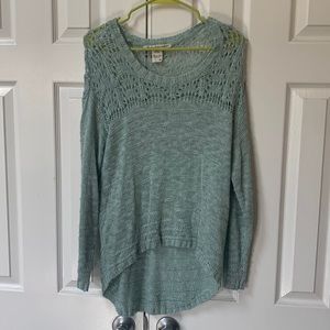 knitted american rag baby blue sweater